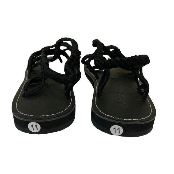 Everelax Women Size 11 Hand Woven Adjustable Straps Rope Braided Flat Sandals - Picture 6 of 10